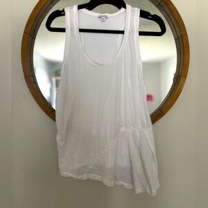 Splendid asymmetircal Cotton White Sleeveless Top Size Small